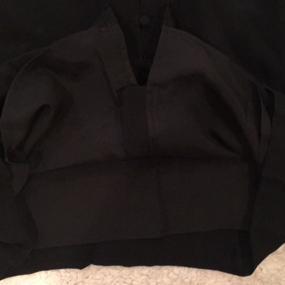 Floral Embroidered Black Shift Mini Dress - Picture 9 of 9